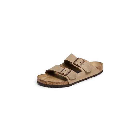 NEW BIRKENSTOCK ARIZONA SOFT FOOTBED BIRKIBUC SANDALTOBACCO OILED LEATHER11-11